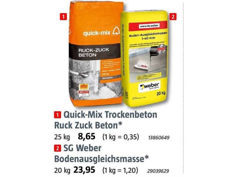 Quick Mix Mörtel Ruck Zuck Beton
